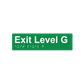 L5000 Exit Level G Braille Sign 180x50mm