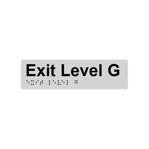 L5000 Exit Level G Braille Sign 180x50mm