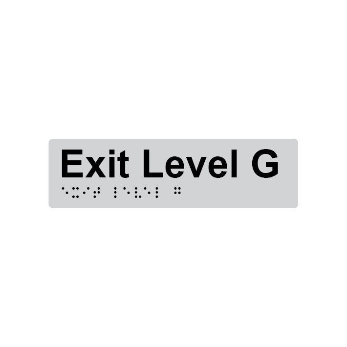 L5000 Exit Level G Braille Sign 180x50mm