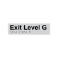 L5000 Exit Level G Braille Sign 180x50mm