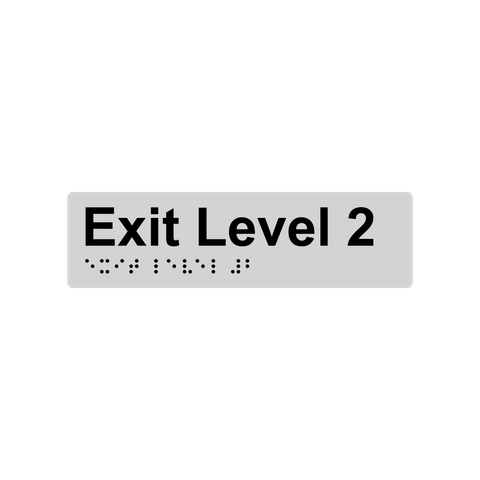 L5002 Exit Level 2 Braille Sign 180x50mm