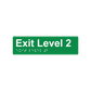L5002 Exit Level 2 Braille Sign 180x50mm
