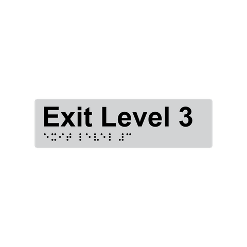 L5003 Exit Level 3 Braille Sign 180x50mm