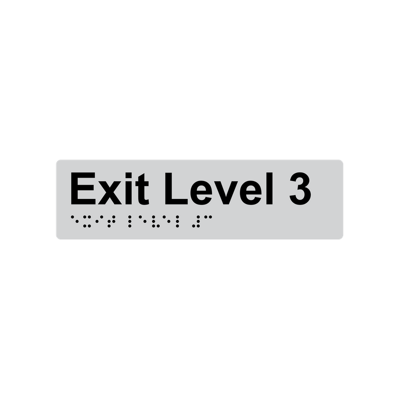 L5003 Exit Level 3 Braille Sign 180x50mm