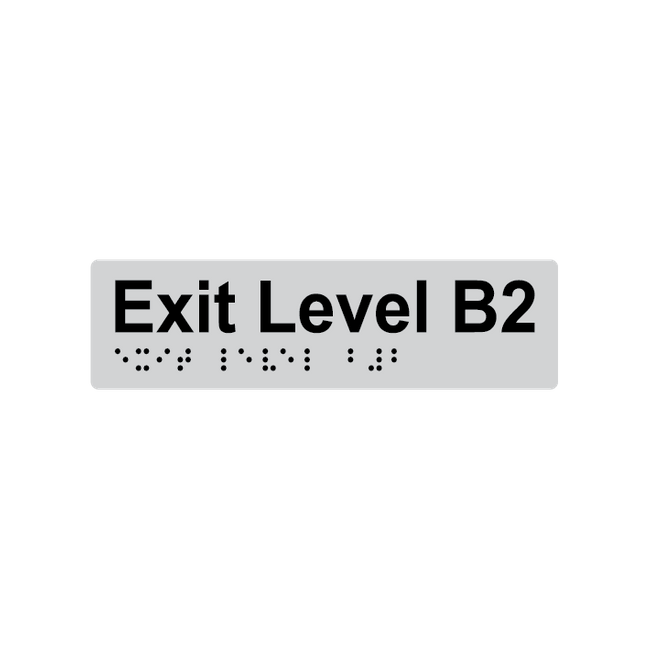 L5022 Exit Level B2 Braille Sign 180x50mm