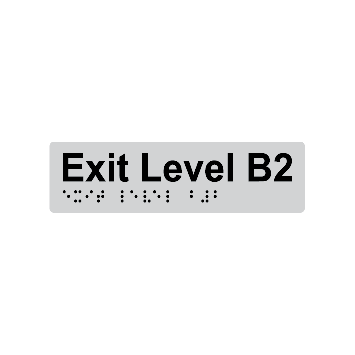 L5022 Exit Level B2 Braille Sign 180x50mm