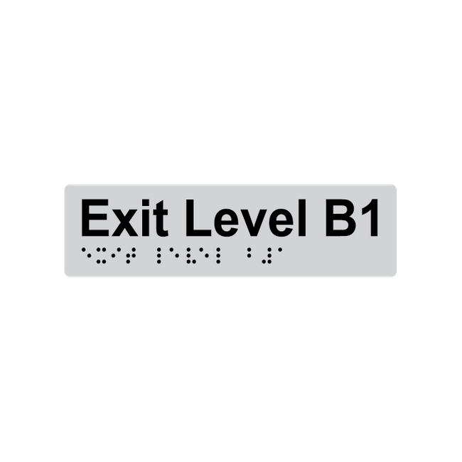 L5021 Exit Level B1 Braille Sign 180x50mm