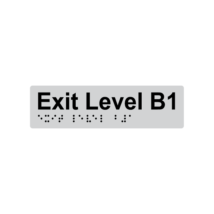 L5021 Exit Level B1 Braille Sign 180x50mm