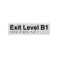 L5021 Exit Level B1 Braille Sign 180x50mm