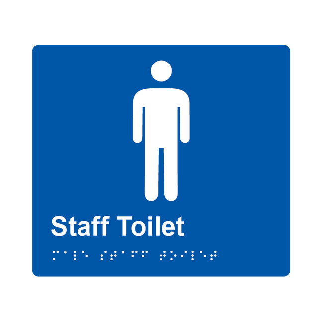 L1014 Male Staff Toilet Braille Sign 200x180mm