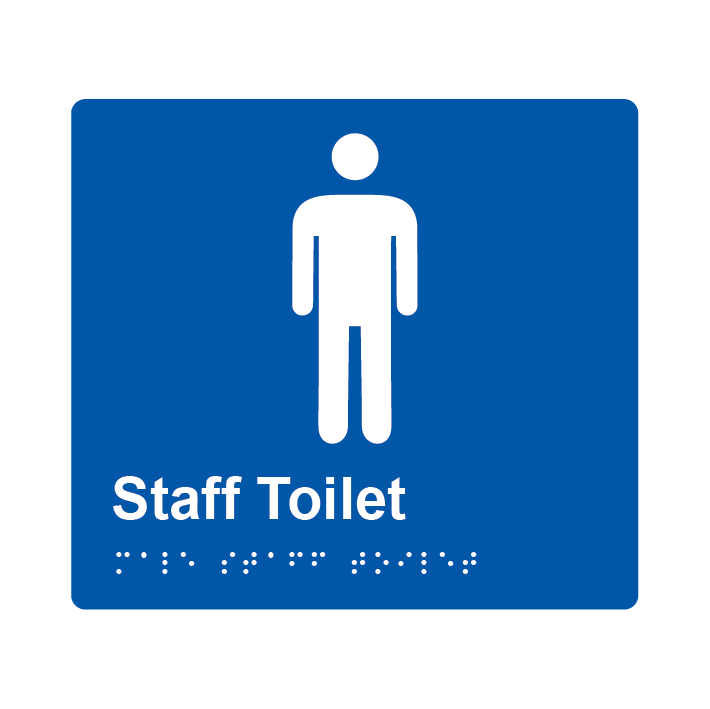 L1014 Male Staff Toilet Braille Sign 200x180mm