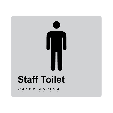 L1014 Male Staff Toilet Braille Sign 200x180mm