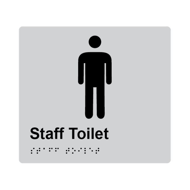 L1014 Male Staff Toilet Braille Sign 200x180mm