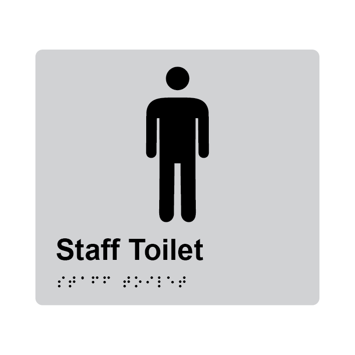 L1014 Male Staff Toilet Braille Sign 200x180mm