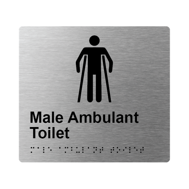 L1016 Male Ambulant Toilet Braille Sign 200x180mm