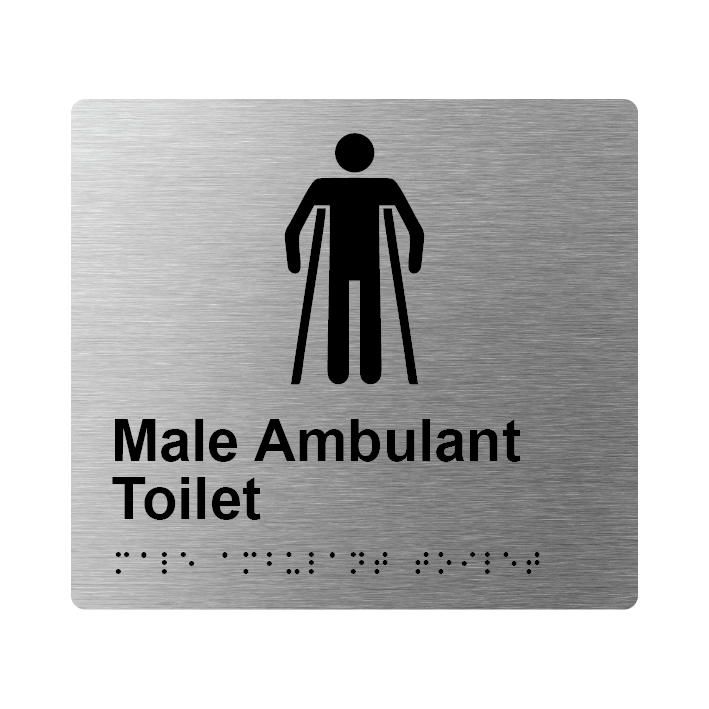L1016 Male Ambulant Toilet Braille Sign 200x180mm
