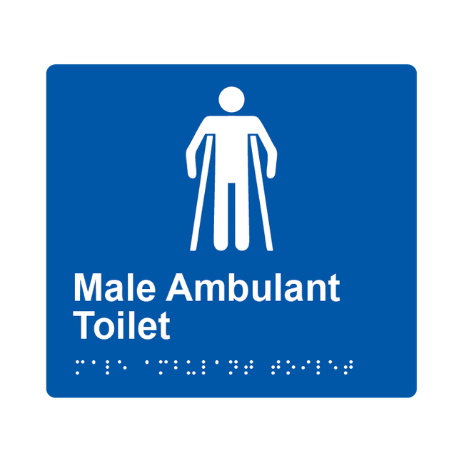 L1016 Male Ambulant Toilet Braille Sign 200x180mm