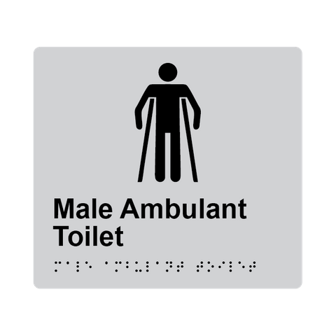 L1016 Male Ambulant Toilet Braille Sign 200x180mm