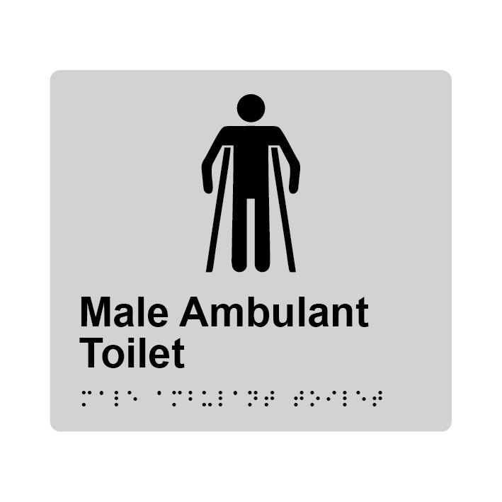 L1016 Male Ambulant Toilet Braille Sign 200x180mm