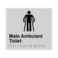 L1016 Male Ambulant Toilet Braille Sign 200x180mm