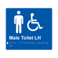 L1018 Male Accessible Toilet LH Braille Sign 200x180mm