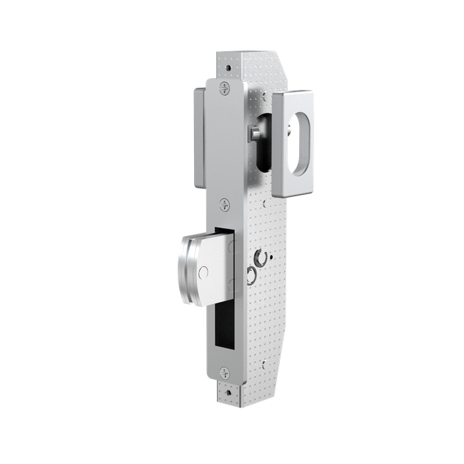 A0452 Short Backset Swing Door Deadlock incl Twin Escutcheons SIL