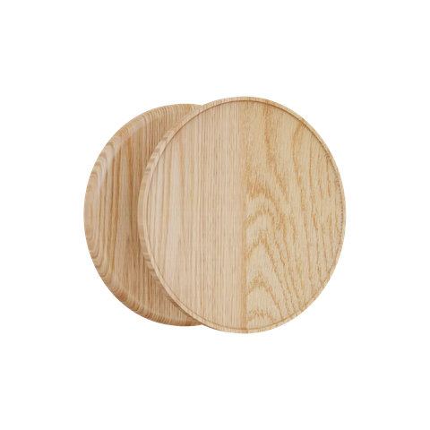 Round BTB Handle 250 DIA x 150 CTC WHITE OAK