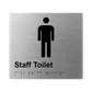L1014 Male Staff Toilet Braille Sign 200x180mm