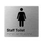 L1015 Female Staff Toilet Braille Sign 200x180mm