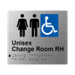 L1050 Unisex Accessible Change Room RH Braille Sign 200x180mm