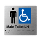 L1018 Male Accessible Toilet LH Braille Sign 200x180mm
