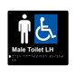 L1018 Male Accessible Toilet LH Braille Sign 200x180mm