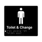 L1022 Male Toilet & Change Room Braille Sign 200x180mm