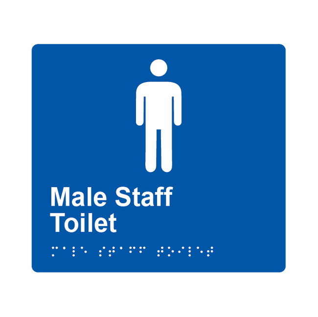 L1052 Male Staff Toilet Braille Sign 200x180mm