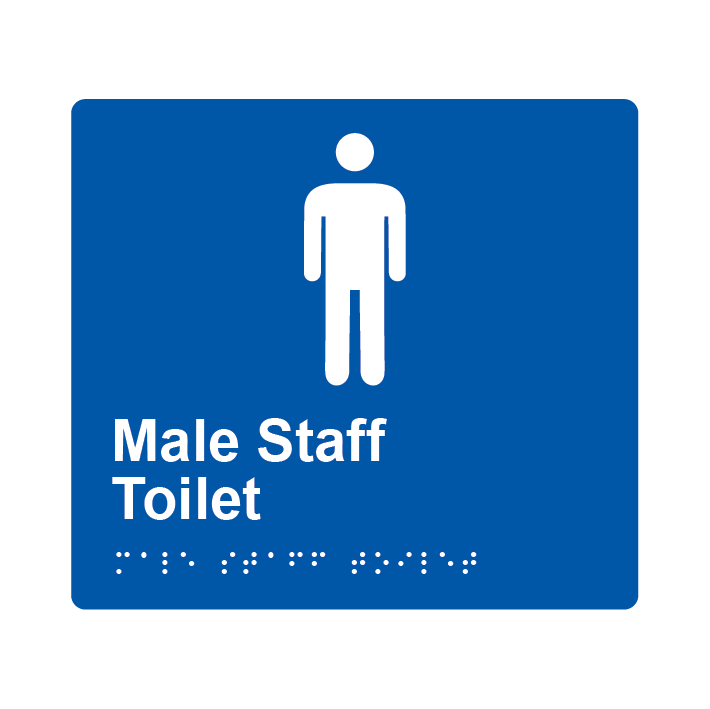 L1052 Male Staff Toilet Braille Sign 200x180mm