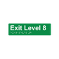 L5008 Exit Level 8 Braille Sign 180x50mm