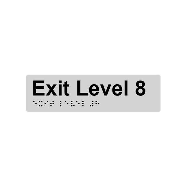 L5008 Exit Level 8 Braille Sign 180x50mm