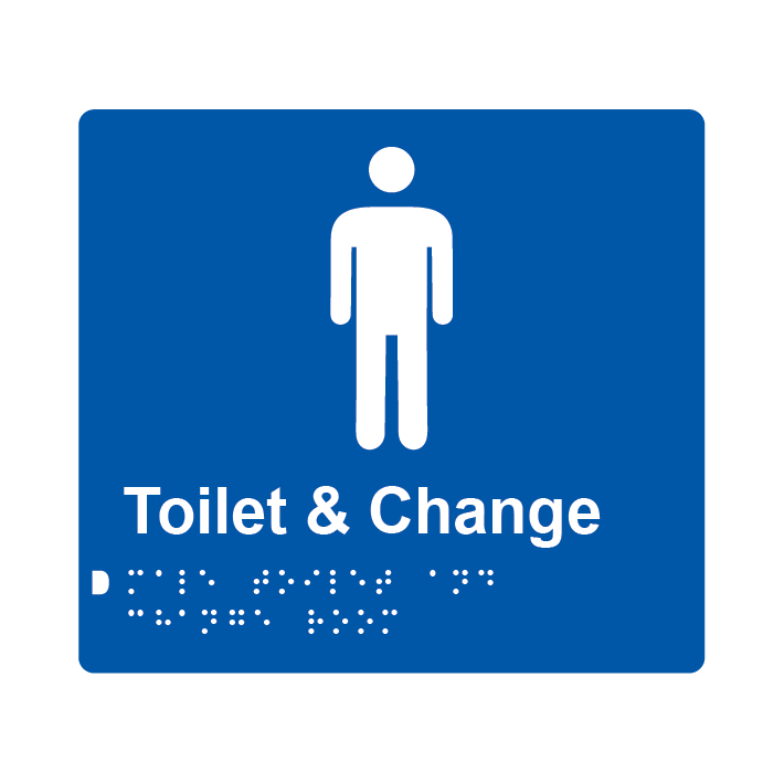 L1022 Male Toilet & Change Room Braille Sign 200x180mm