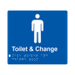 L1022 Male Toilet & Change Room Braille Sign 200x180mm