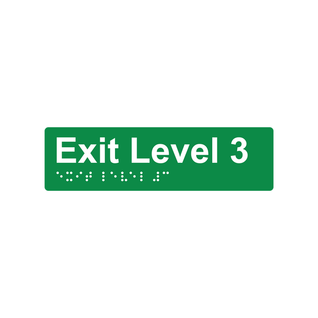 L5003 Exit Level 3 Braille Sign 180x50mm