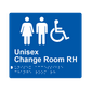 L1050 Unisex Accessible Change Room RH Braille Sign 200x180mm