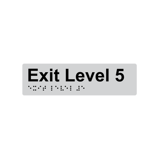 L5005 Exit Level 5 Braille Sign 180x50mm