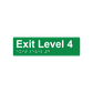 L5004 Exit Level 4 Braille Sign 180x50mm