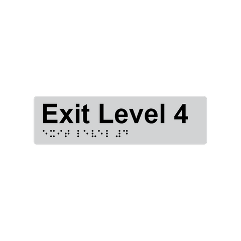 L5004 Exit Level 4 Braille Sign 180x50mm