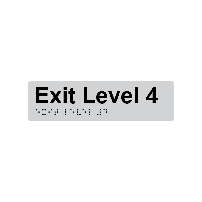 L5004 Exit Level 4 Braille Sign 180x50mm