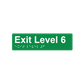 L5006 Exit Level 6 Braille Sign 180x50mm