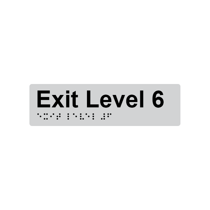 L5006 Exit Level 6 Braille Sign 180x50mm