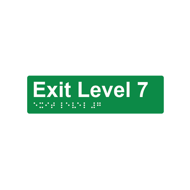 L5007 Exit Level 7 Braille Sign 180x50mm
