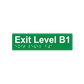 L5021 Exit Level B1 Braille Sign 180x50mm