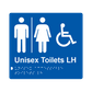 L1009 Unisex Accessible Toilets LH Airlock Braille Sign 200x180mm